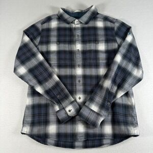 KUHL Plaid Flannel Shirt Mens Medium Long Sleeve Button Up Cotton Tencel